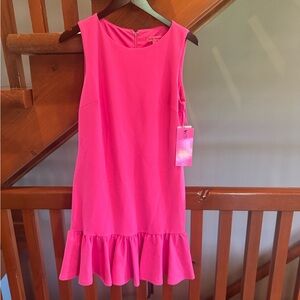 Betsey Johnson Fuchsia Mini Dress with Ruffle Hem